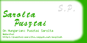 sarolta pusztai business card